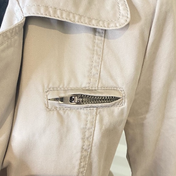 Beautiful Beige Tailored Trench Coat 100% Cotton Just Jeans Size 8 - Picture 5 of 10